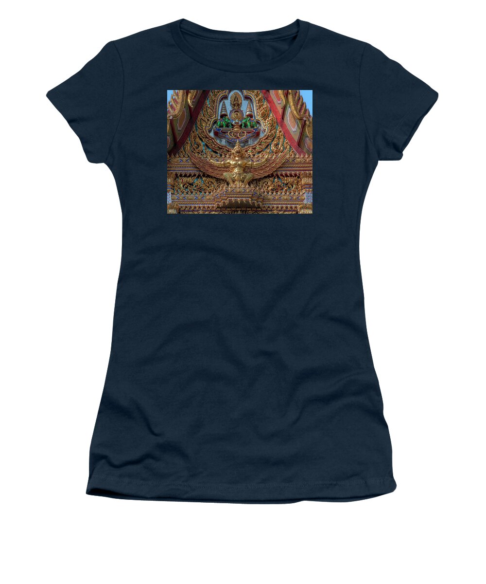 Scenic Women's T-Shirt featuring the photograph Wat Hua Lamphong Phra Ubosot Front Gable DTHB0002 by Gerry Gantt