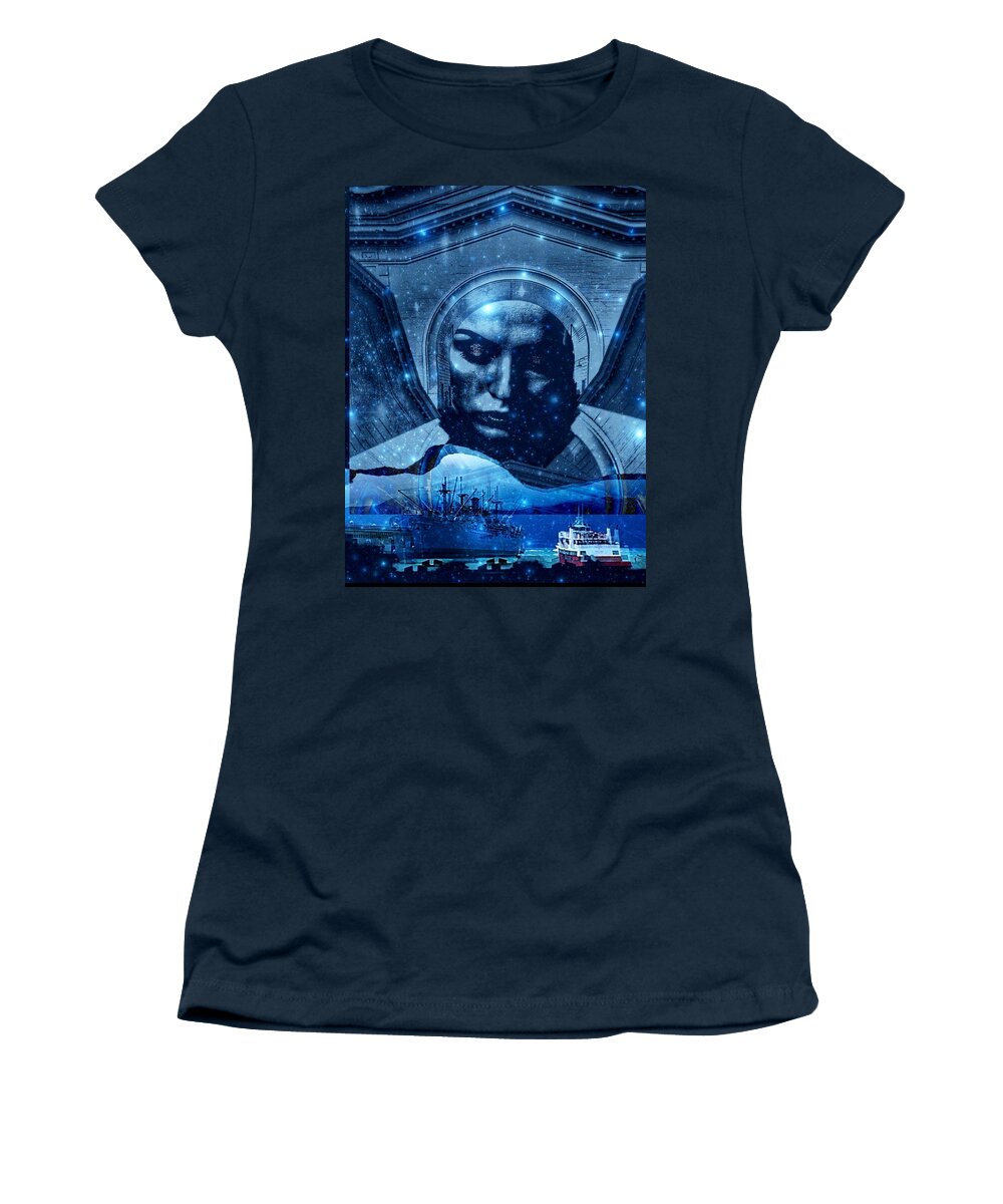 Surralism Women's T-Shirt featuring the digital art Watching by Gunilla Munro Gyllenspetz
