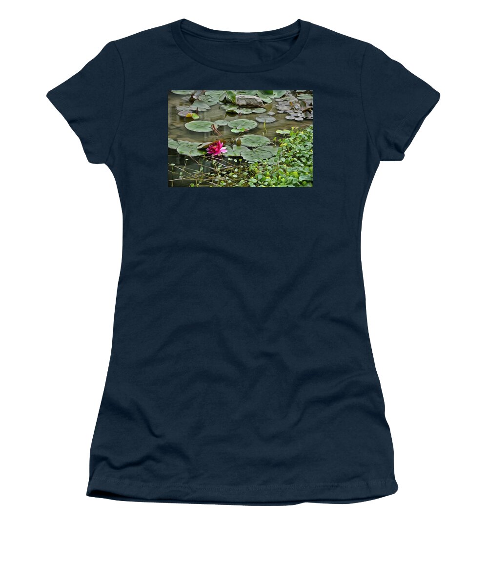 Abstract Women's T-Shirt featuring the digital art Water Lily by Robert Knight
