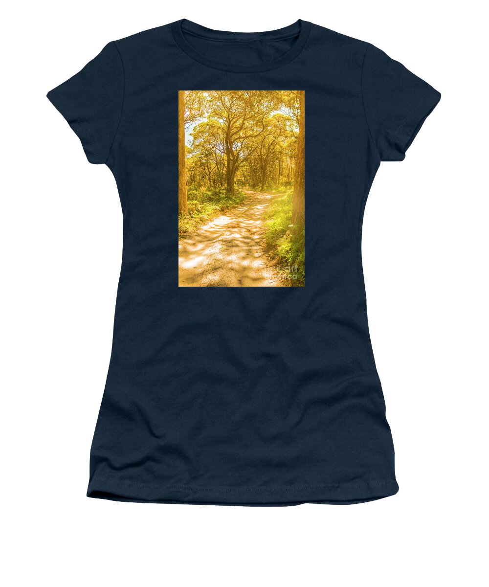 Photograph Women's T-Shirt featuring the photograph Waywoods by Jorgo Photography