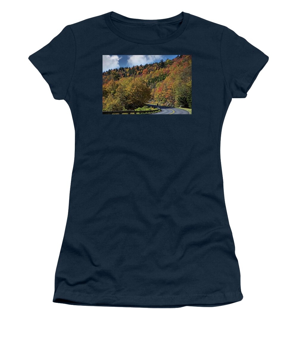 Autumn Women's T-Shirt featuring the photograph What a Colorful Ride by Ronald Lutz
