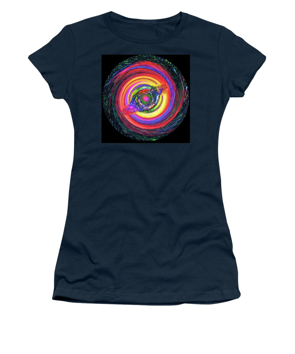 Whirlpool Women's T-Shirt featuring the digital art Whirlpool Swirl by Peter Pauer
