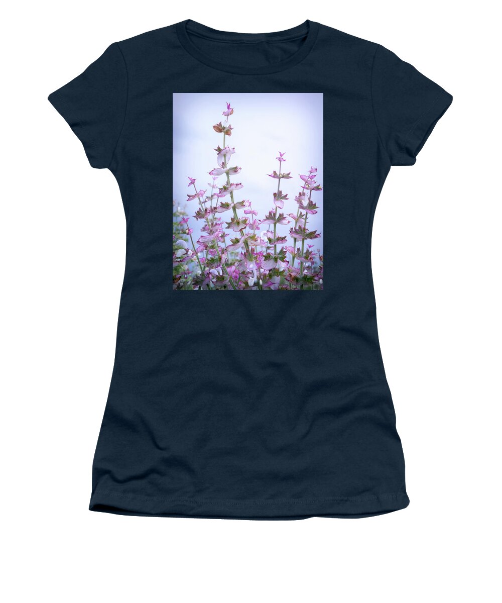 Clary Sage Women's T-Shirt featuring the photograph Whispers Of Clary Sage by Karen Wiles