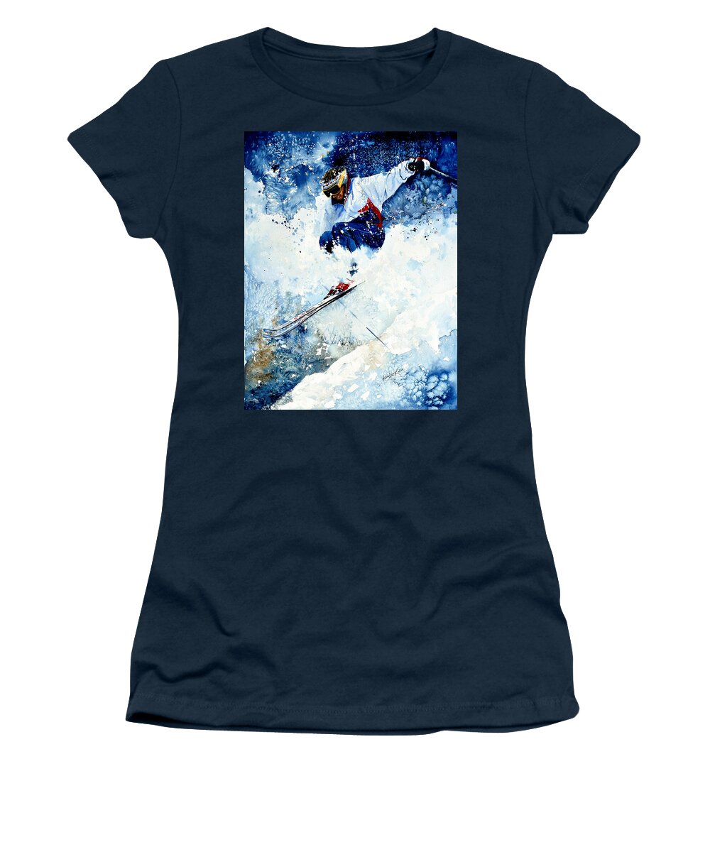 Sports Art Women's T-Shirt featuring the painting White Magic by Hanne Lore Koehler