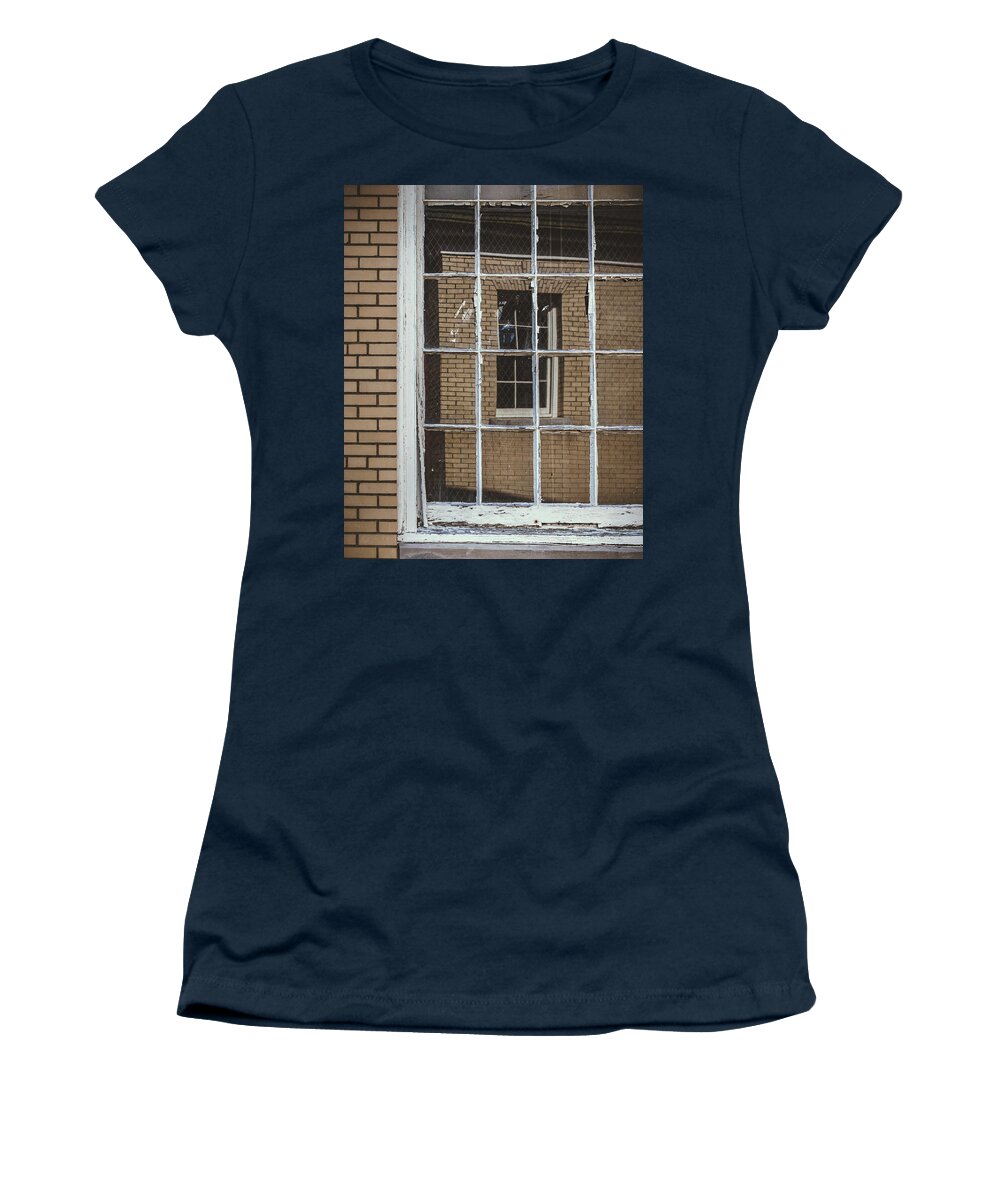 Sandy Hook Women's T-Shirt featuring the photograph window in window - Sandy Hook, NJ by Steve Stanger