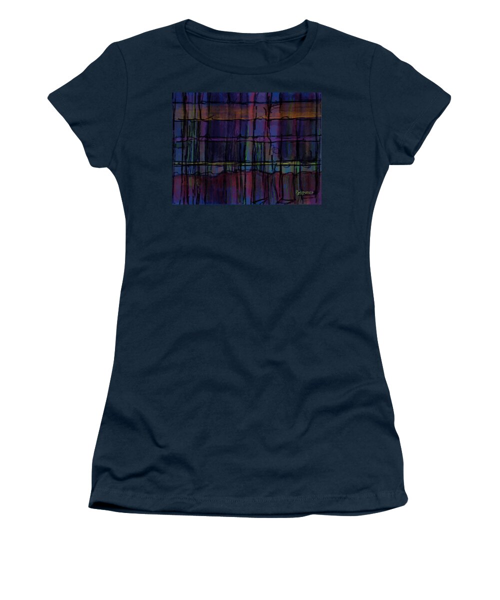 Windows Women's T-Shirt featuring the digital art Windows by Ljev Rjadcenko