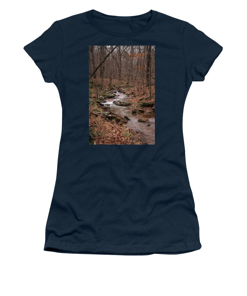 Creek Women's T-Shirt featuring the photograph Winter Creek by Grant Twiss