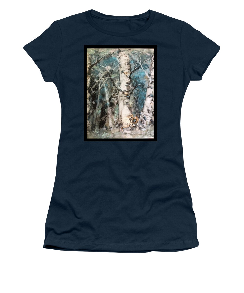 Winter Women's T-Shirt featuring the painting Winter by Melanie Stanton
