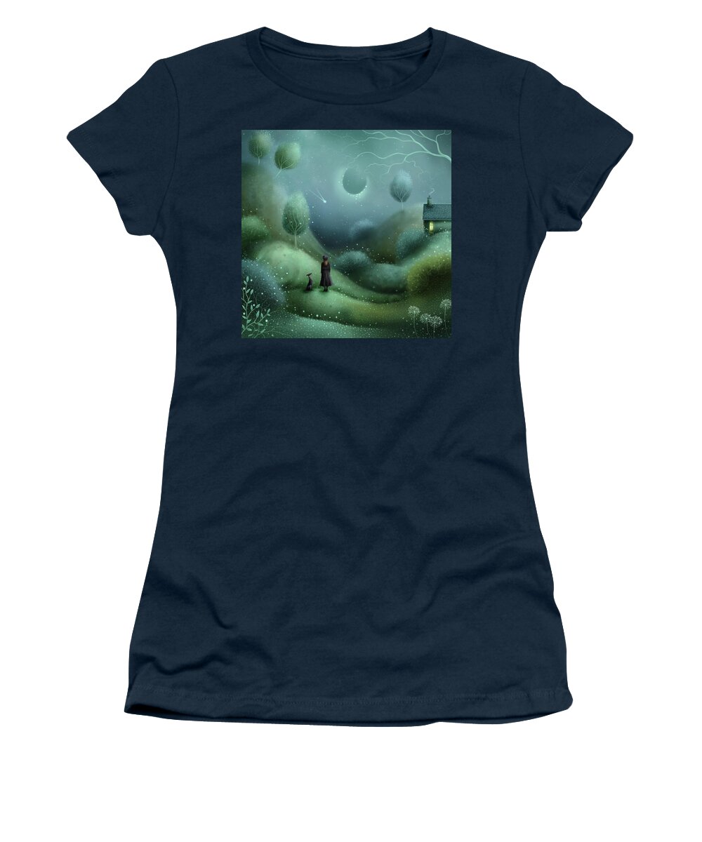  Women's T-Shirt featuring the painting Wish Upon A Star by Joe Gilronan