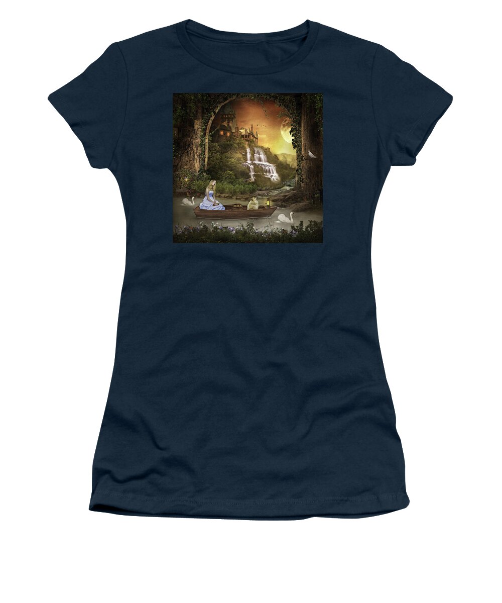 Girl Women's T-Shirt featuring the digital art Wonderland by Maggy Pease