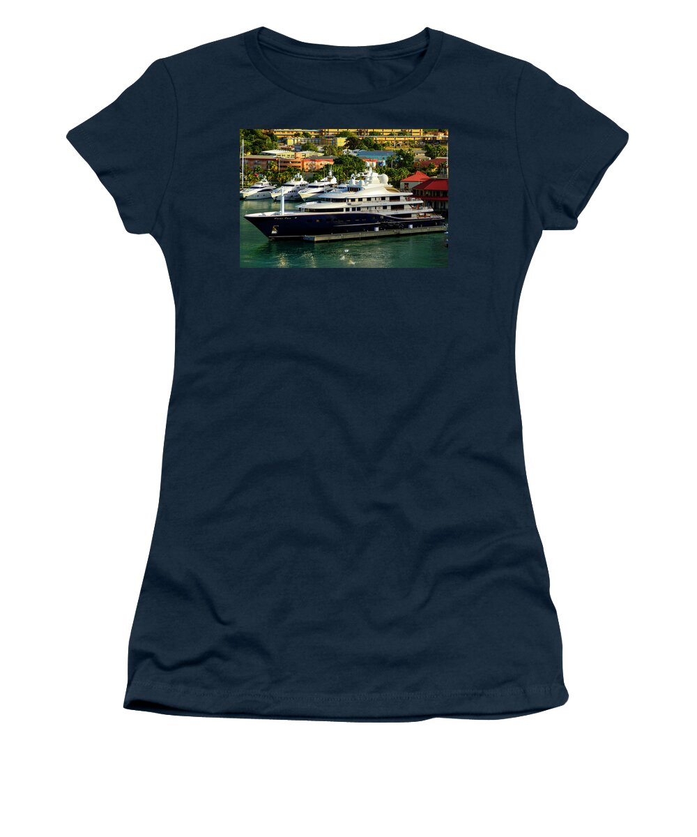 Yachts Women's T-Shirt featuring the photograph Yachts by AE Jones