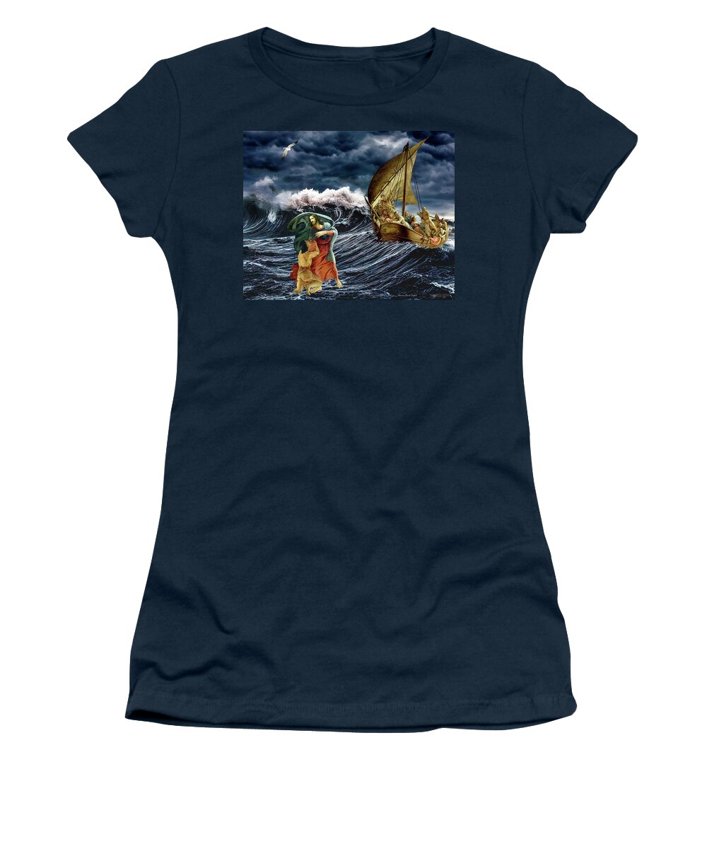 Jesus Women's T-Shirt featuring the digital art You Make Me Brave by Norman Brule