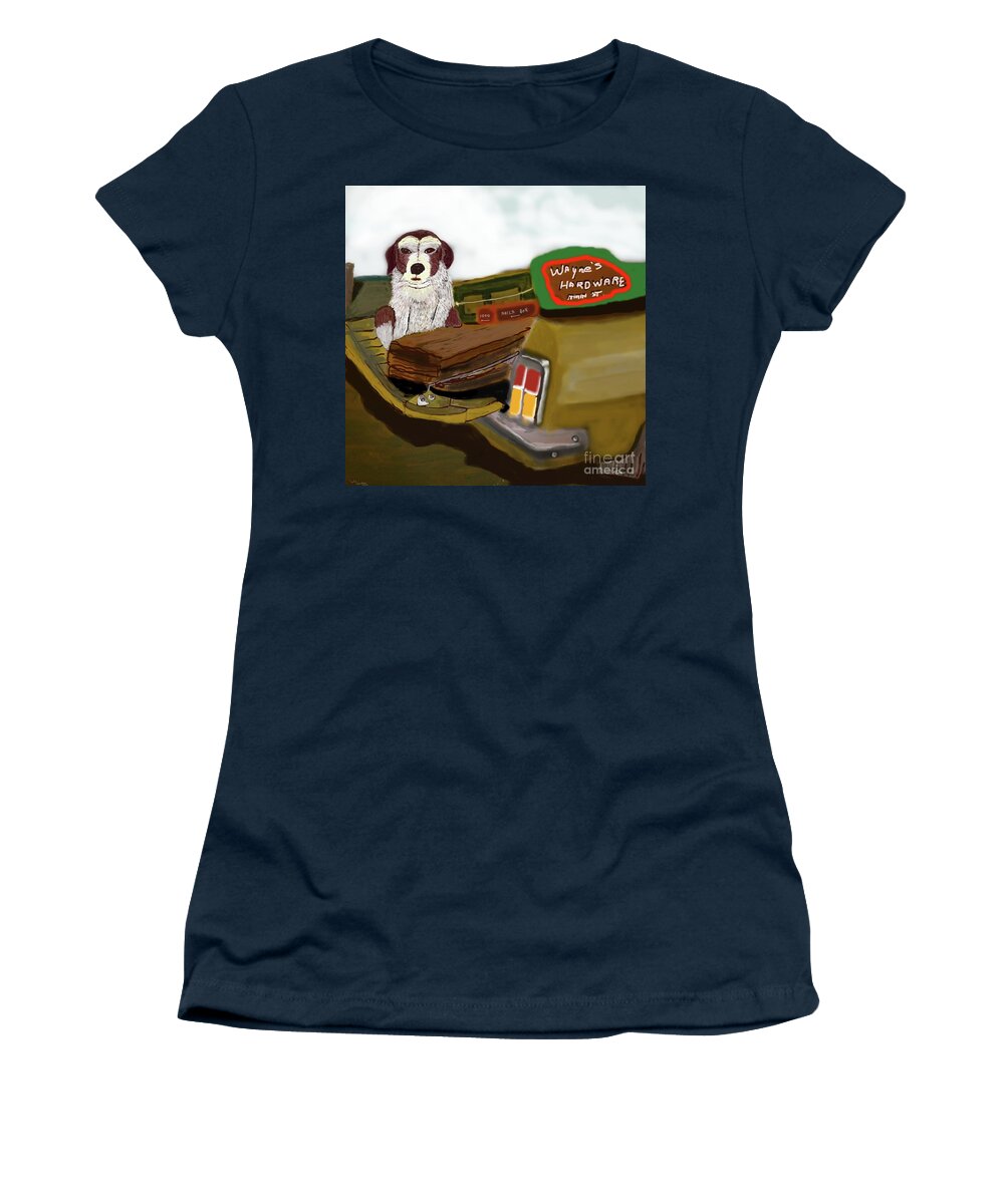 Car Women's T-Shirt featuring the digital art Your Best Friend by Julie Grimshaw