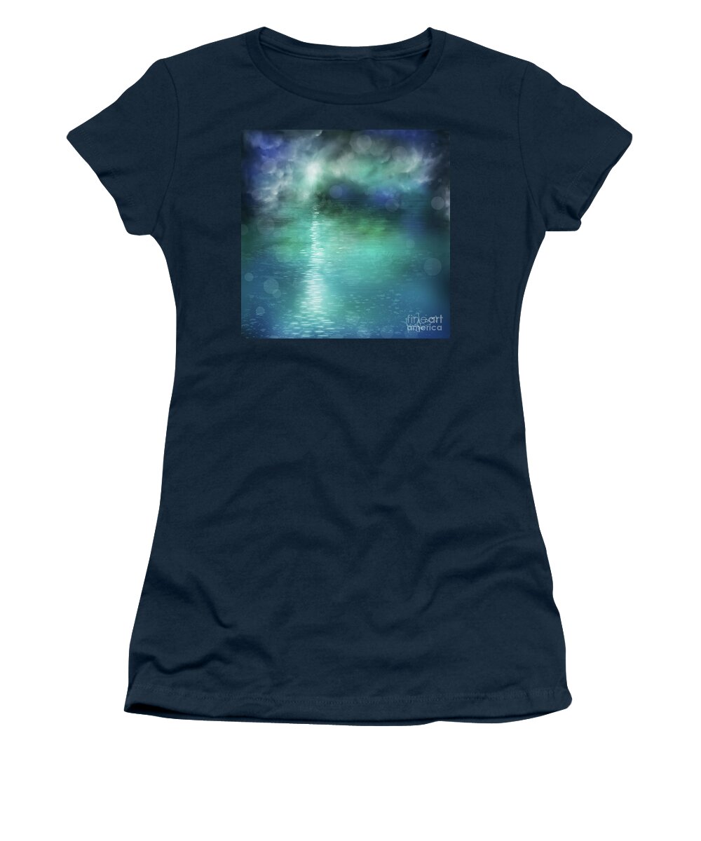 Sea Of Serenity Women's T-Shirt featuring the painting Zen Sea by Remy Francis