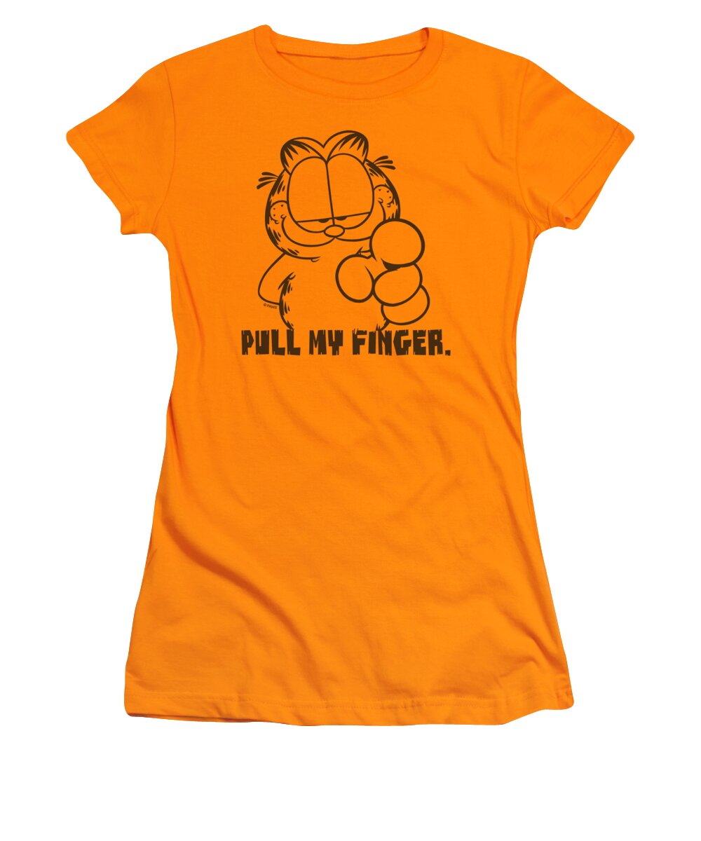 Garfield Women's T-Shirt featuring the digital art Garfield - Pull My Finger by Brand A