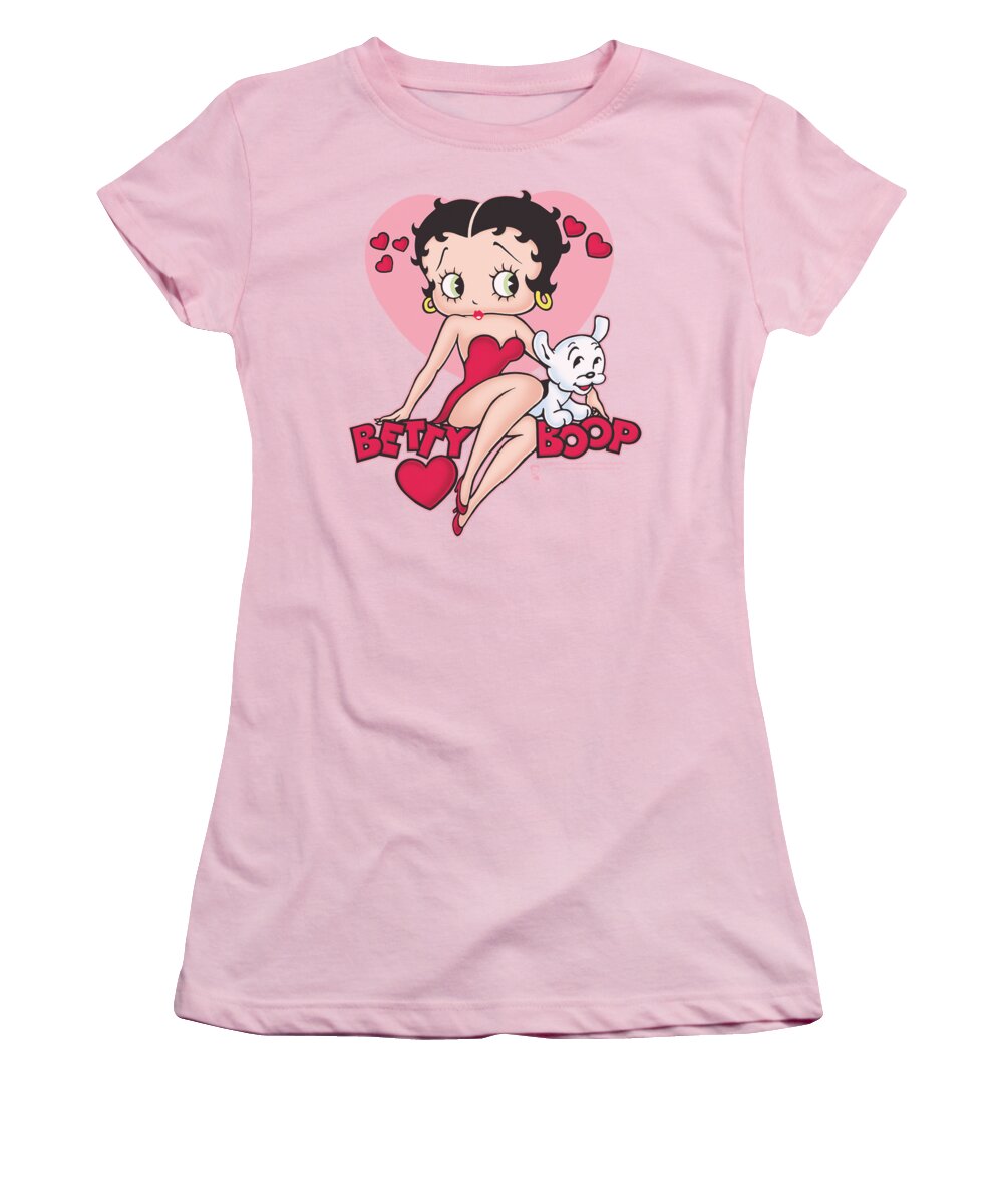 Betty Boop Women's T-Shirt featuring the digital art Boop - Sweetheart by Brand A