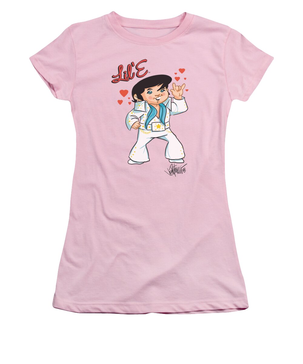  Women's T-Shirt featuring the digital art Elvis - Lil E by Brand A