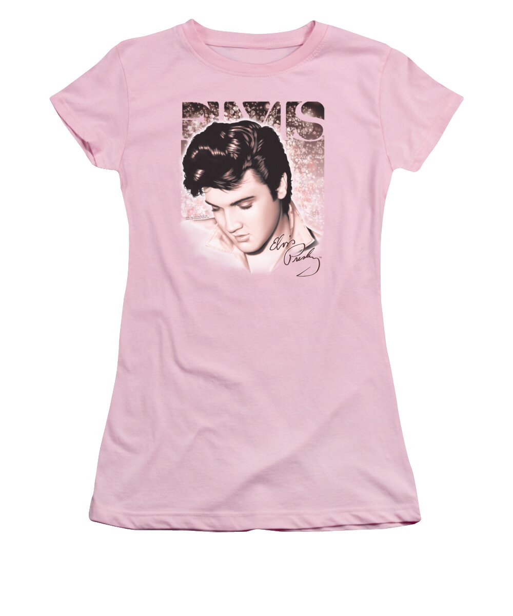  Women's T-Shirt featuring the digital art Elvis - Star Light by Brand A
