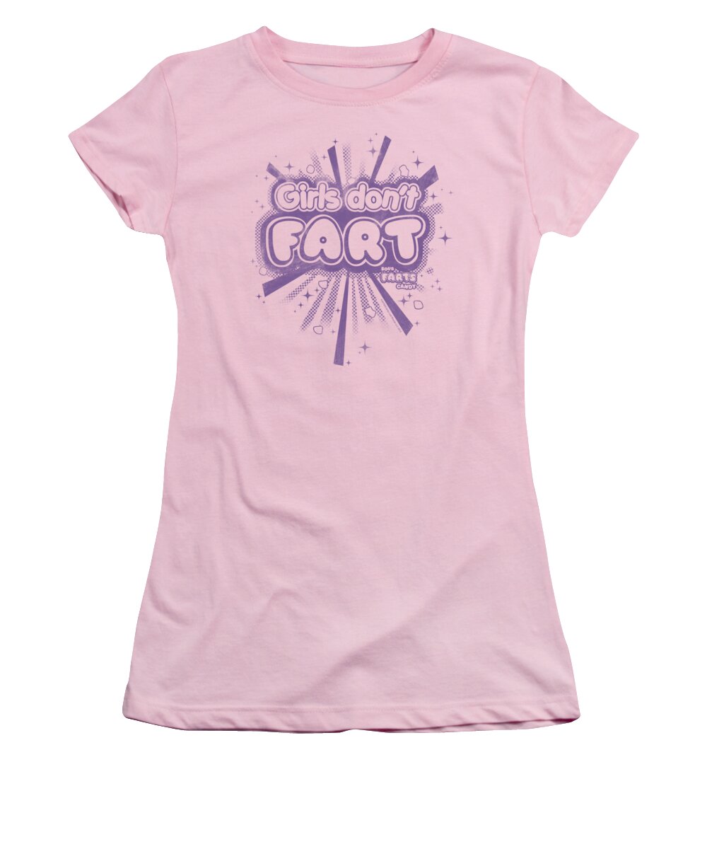Farts Candy Women's T-Shirt featuring the digital art Farts Candy - Girls Don't Fart by Brand A