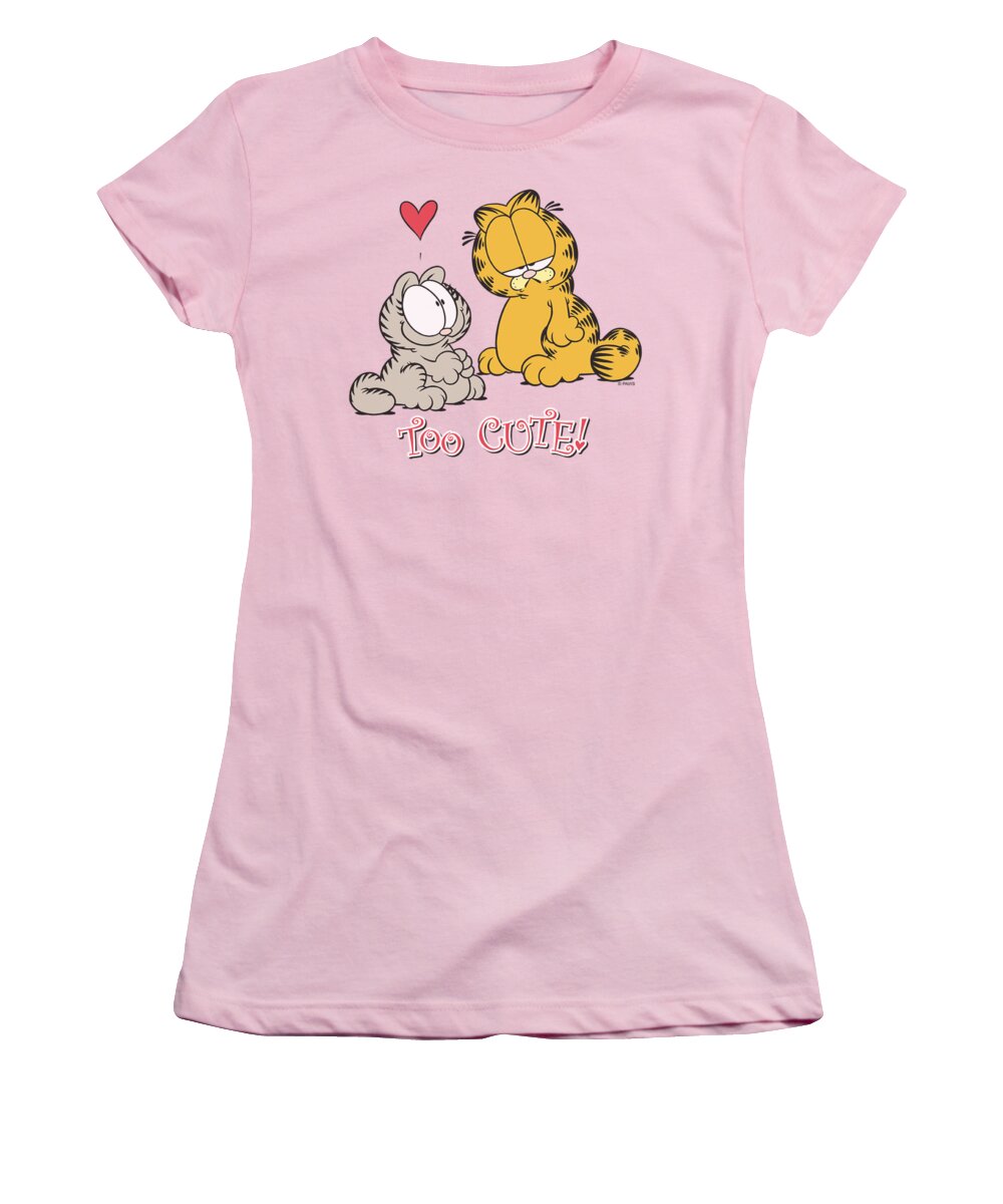  Women's T-Shirt featuring the digital art Garfield - Too Cute by Brand A