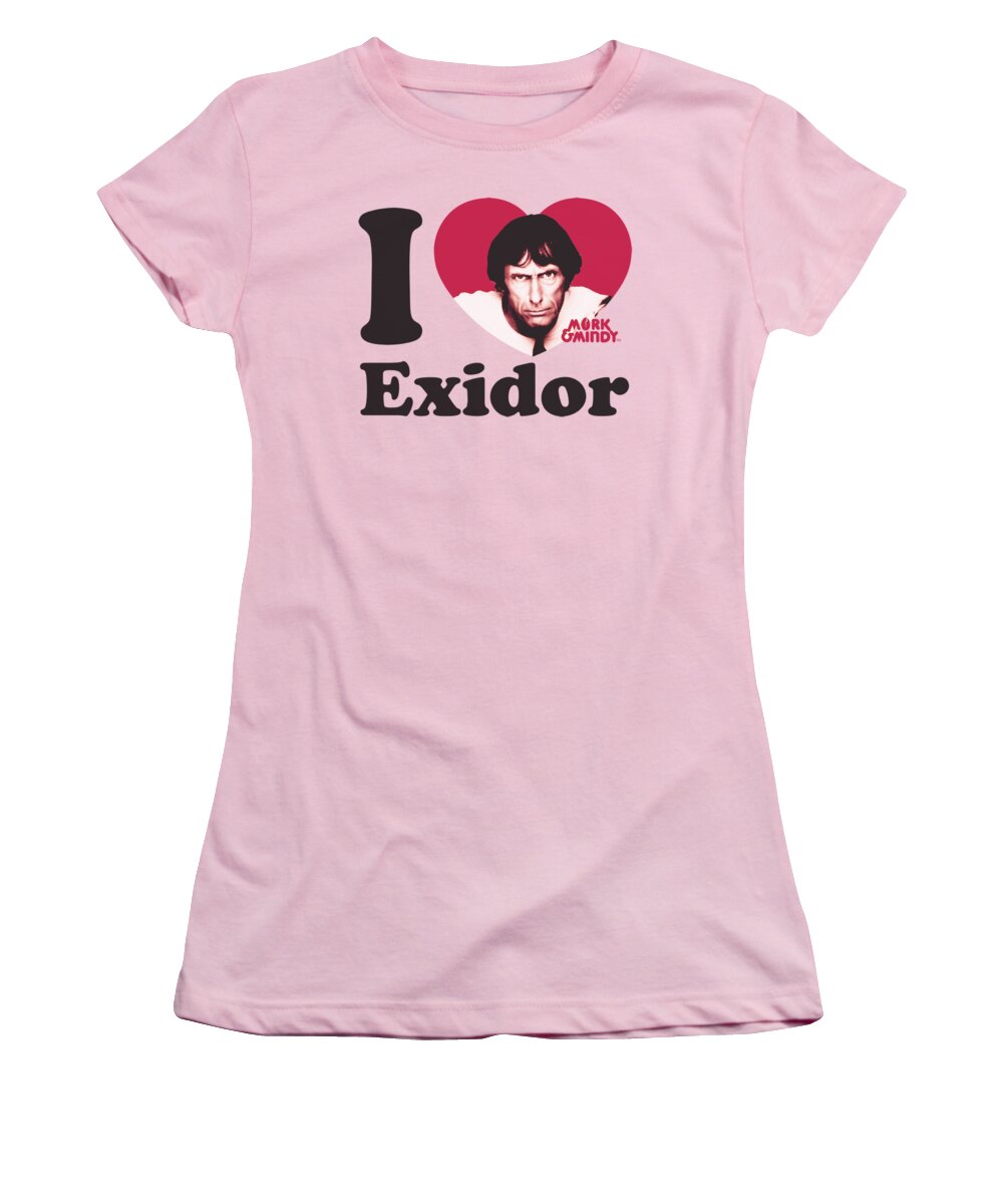 Mork And Mindy Women's T-Shirt featuring the digital art Mork And Mindy - I Heart Exidor by Brand A