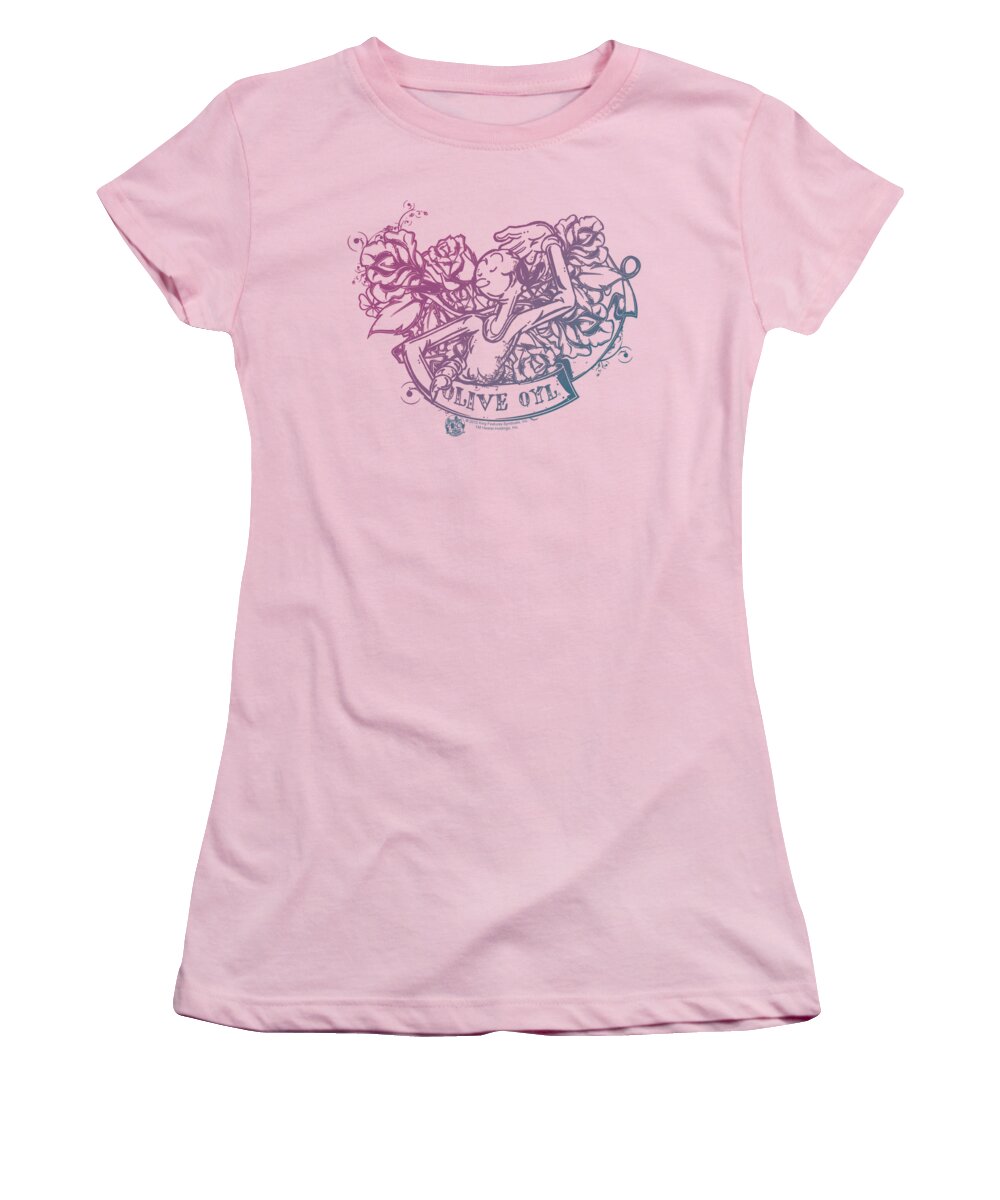  Women's T-Shirt featuring the digital art Popeye - Olive Oyl Tattoo by Brand A