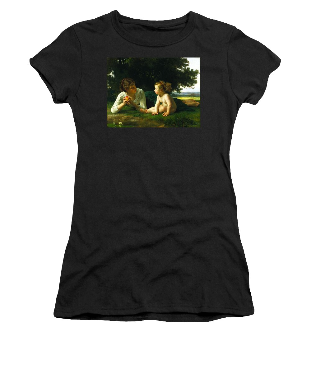 Temptation Women's T-Shirt featuring the painting Temptation #2 by William-Adolphe Bouguereau