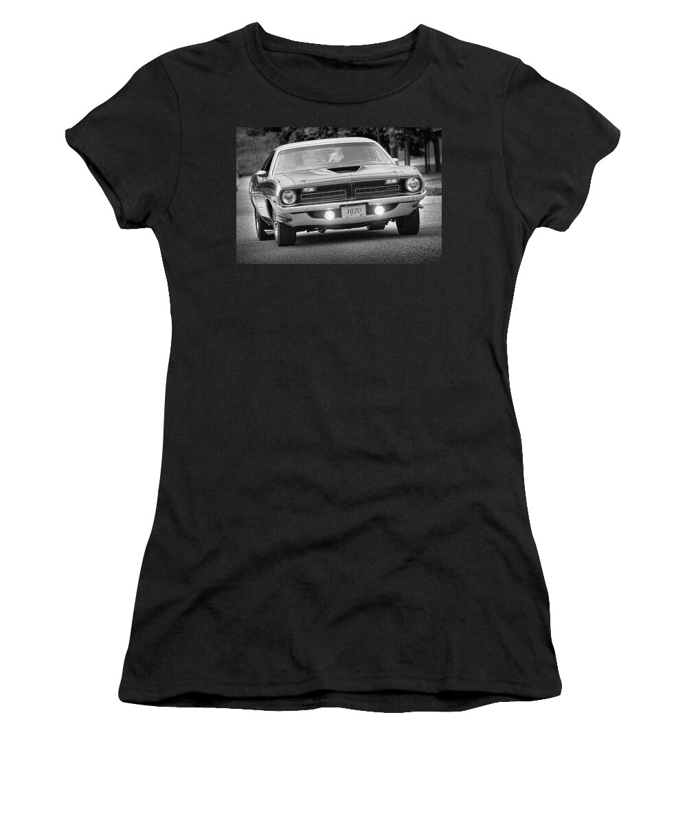 1970 Women's T-Shirt featuring the photograph 1970 Plymouth AAR 'Cuda by Gordon Dean II