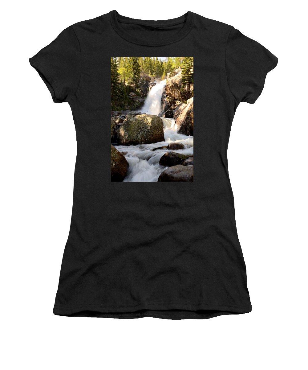 Alberta Women's T-Shirt featuring the photograph Alberta Falls #1 by Tranquil Light Photography