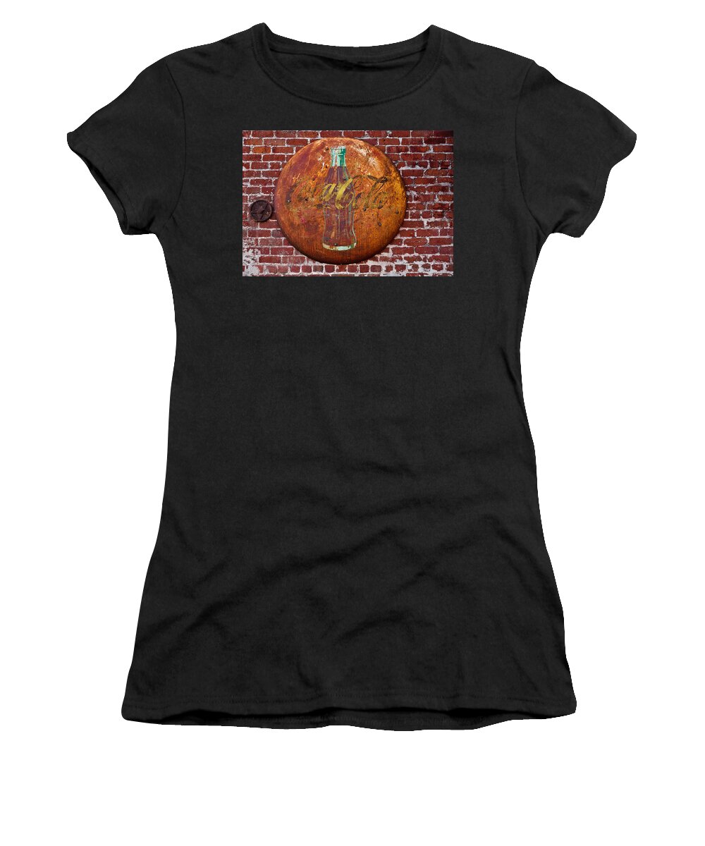 Vintage Women's T-Shirt featuring the photograph Antique Coke sign 1 by David Smith