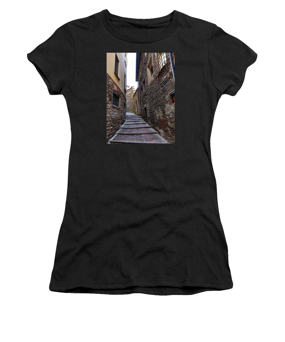 Bergamo Women's T-Shirt featuring the photograph Bergamo alta #2 by Jouko Lehto