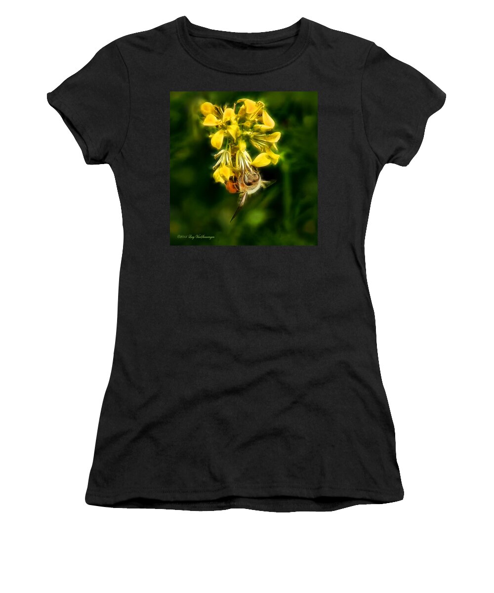 Bee Women's T-Shirt featuring the photograph Busy Bee #1 by Lucy VanSwearingen