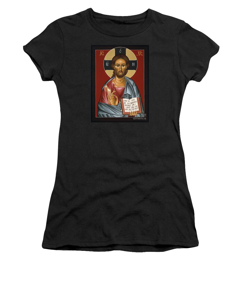 Christ All Merciful Women's T-Shirt featuring the painting Christ All Merciful 022 by William Hart McNichols