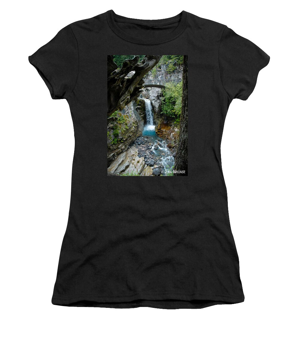 Christine Falls Women's T-Shirt featuring the photograph Christine Falls #1 by Joan Wallner