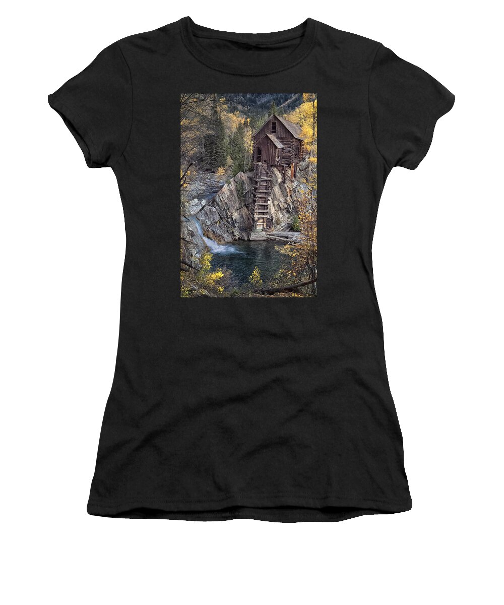 Colorado Women's T-Shirt featuring the photograph Crystal Mill 1 by Robert Fawcett