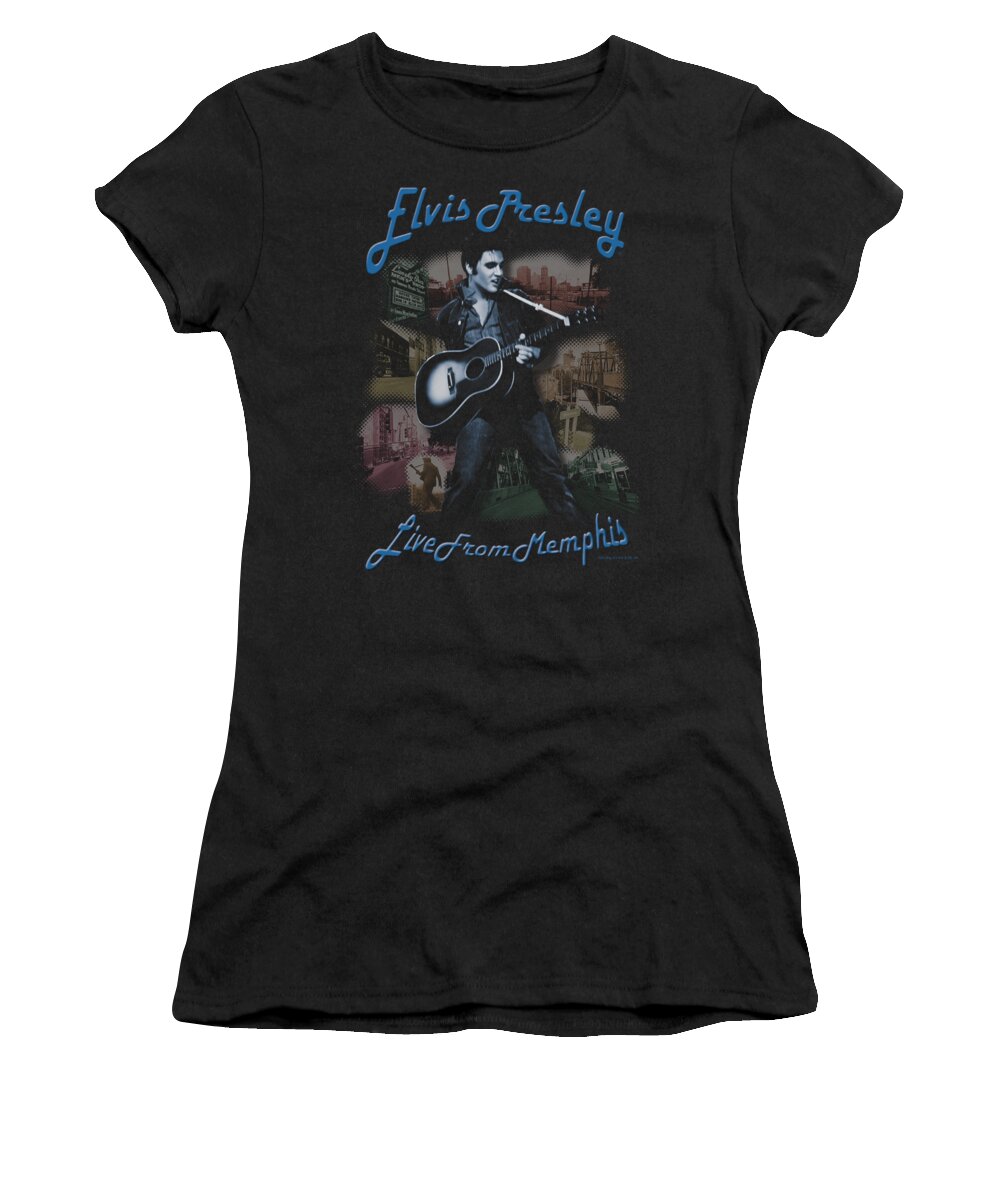 Elvis Women's T-Shirt featuring the digital art Elvis - Memphis by Brand A