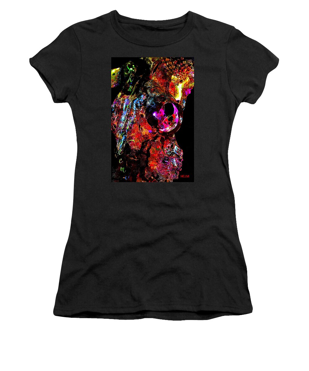 Skulls Women's T-Shirt featuring the photograph Glassy Eyed #1 by Mayhem Mediums