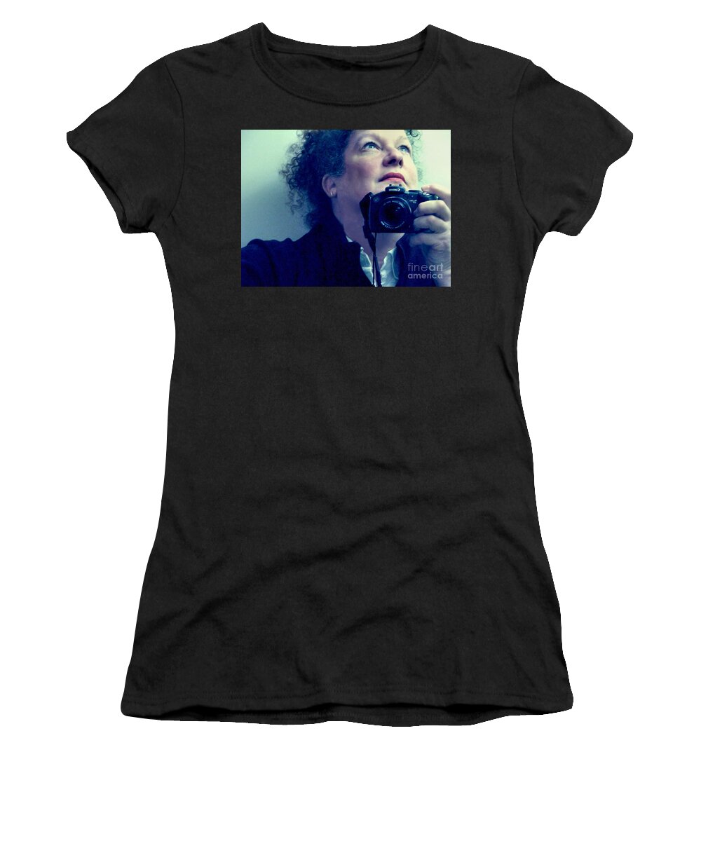Self-portrait Women's T-Shirt featuring the photograph Looking Up #1 by Rory Siegel