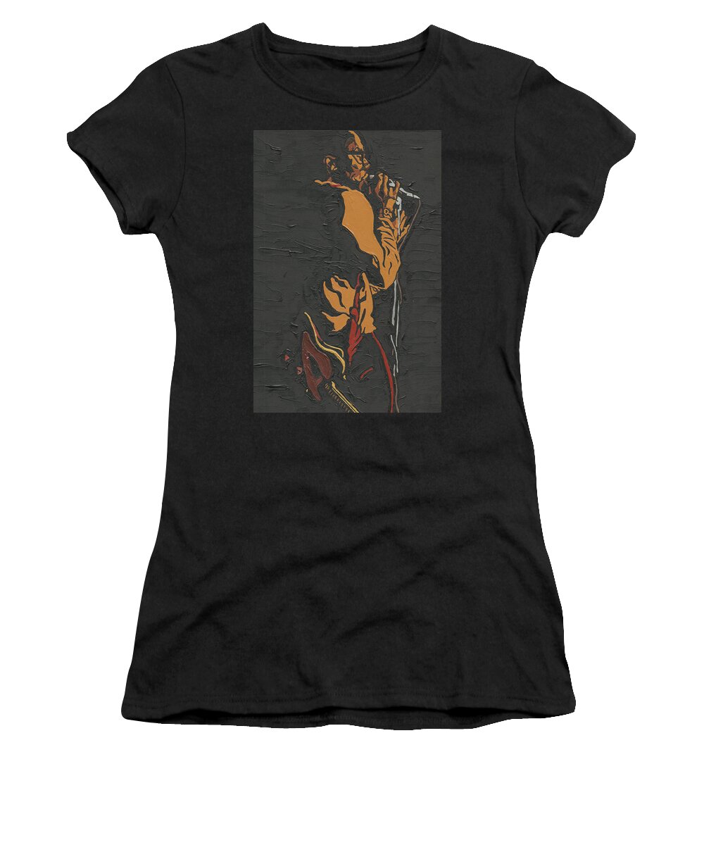 Martin Luther Mccoy Women's T-Shirt featuring the painting Martin Luther McCoy by Rachel Natalie Rawlins