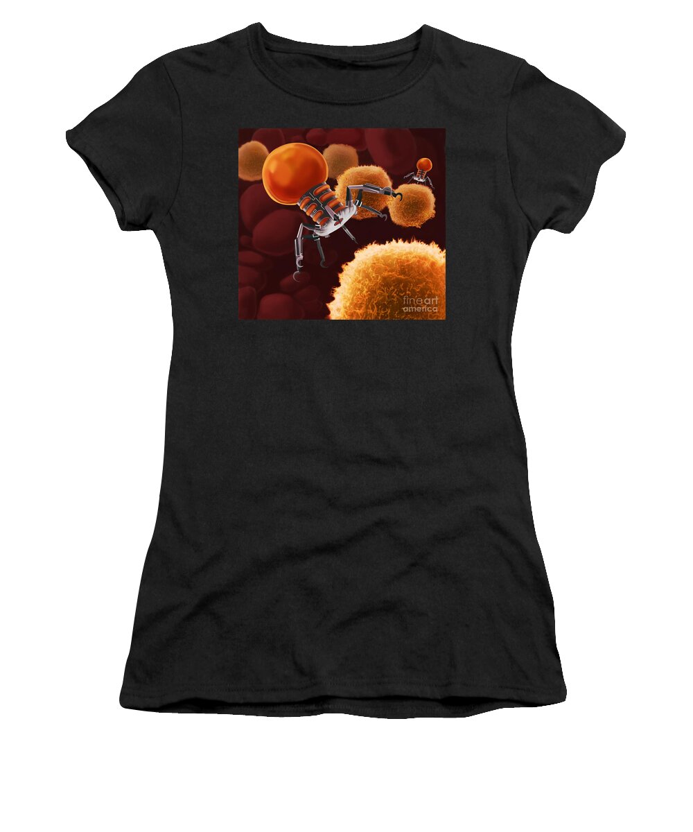 Computer Artwork Women's T-Shirt featuring the photograph Medical Nanorobot #2 by Spencer Sutton