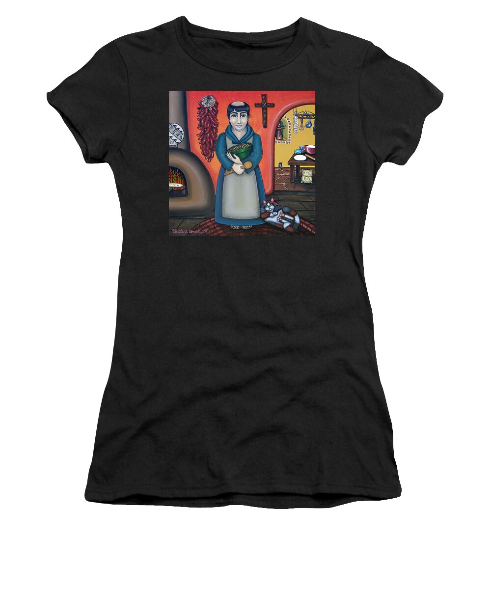 San Pascual Women's T-Shirt featuring the painting San Pascuals Kitchen by Victoria De Almeida
