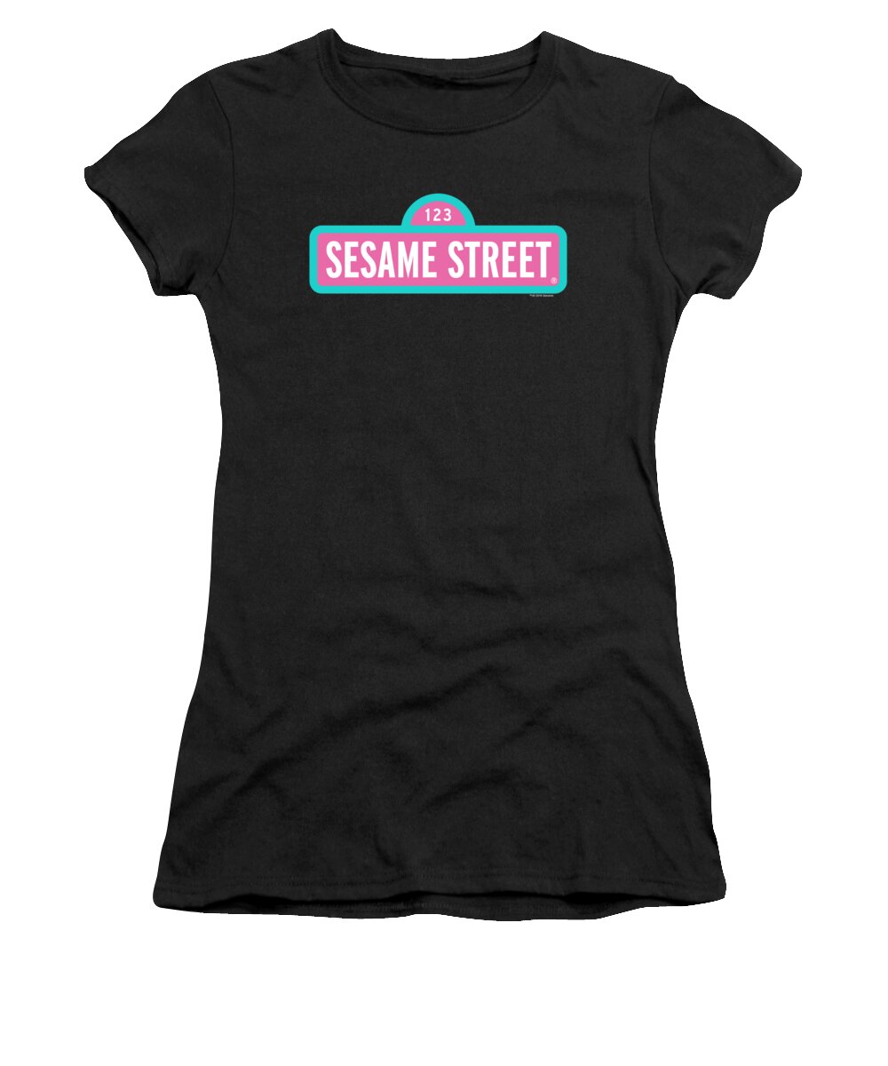  Women's T-Shirt featuring the digital art Sesame Street - Alt Logo by Brand A
