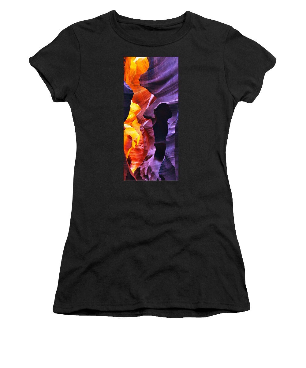 Antelope Canyon Women's T-Shirt featuring the photograph Somewhere in America Series - Antelope Canyon #1 by Lilia S