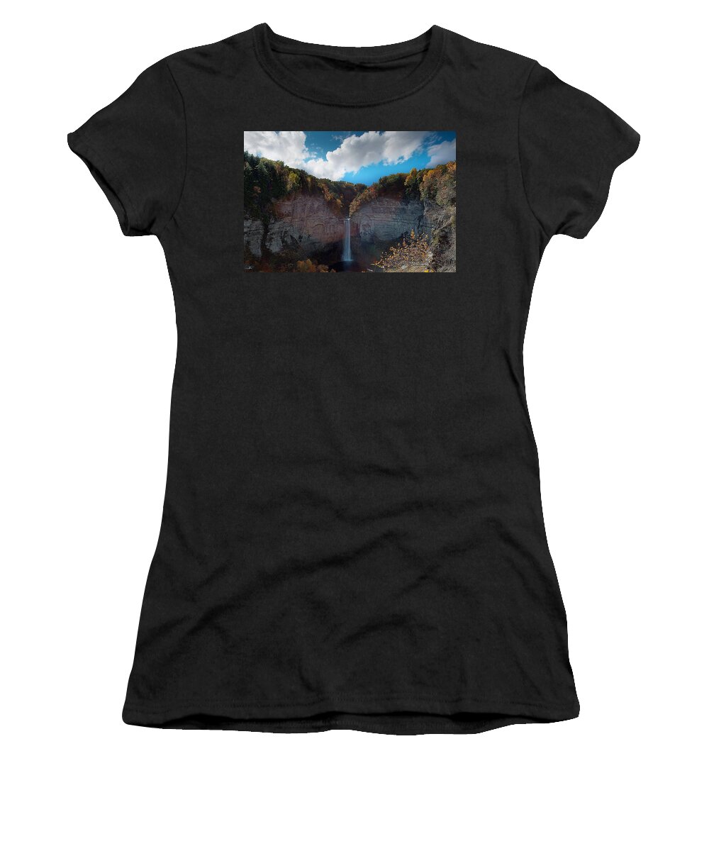 Taughannock Women's T-Shirt featuring the photograph Taughannock Falls Ithaca New York #1 by Paul Ge