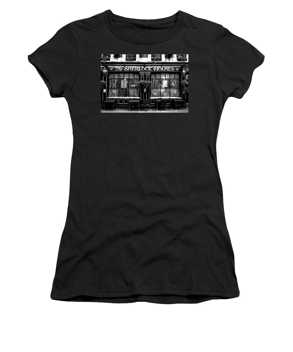 Sherlock Holmes Women's T-Shirt featuring the photograph The Sherlock Holmes Pub #1 by David Pyatt