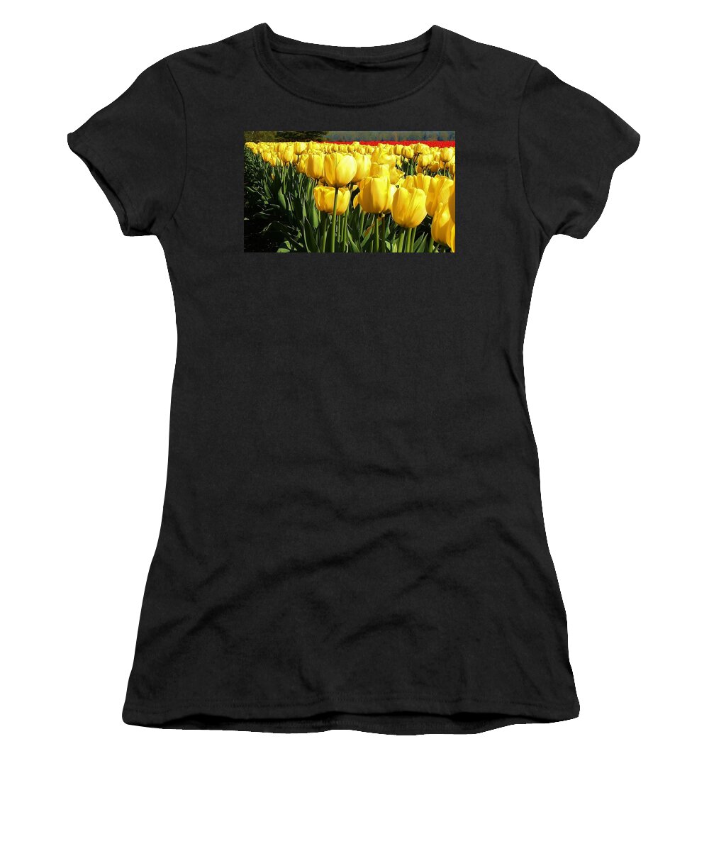 Flora Women's T-Shirt featuring the photograph Tip Toe through the Tulips #2 by Bruce Bley