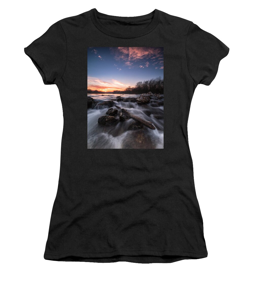 Landscapes Women's T-Shirt featuring the photograph Wild river #1 by Davorin Mance