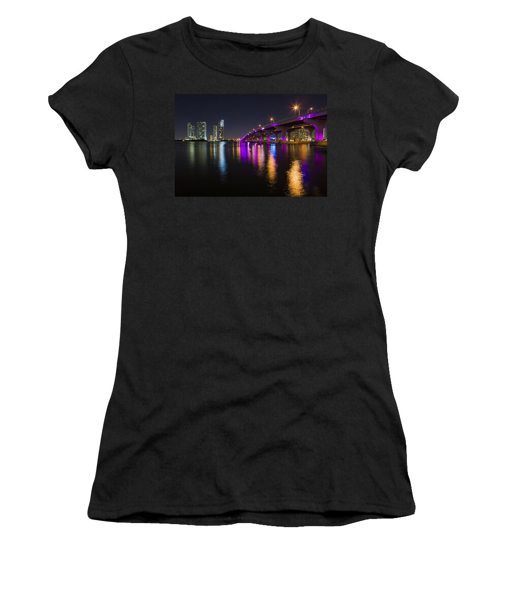 Architecture Women's T-Shirt featuring the photograph Miami Downtown Skyline by Raul Rodriguez