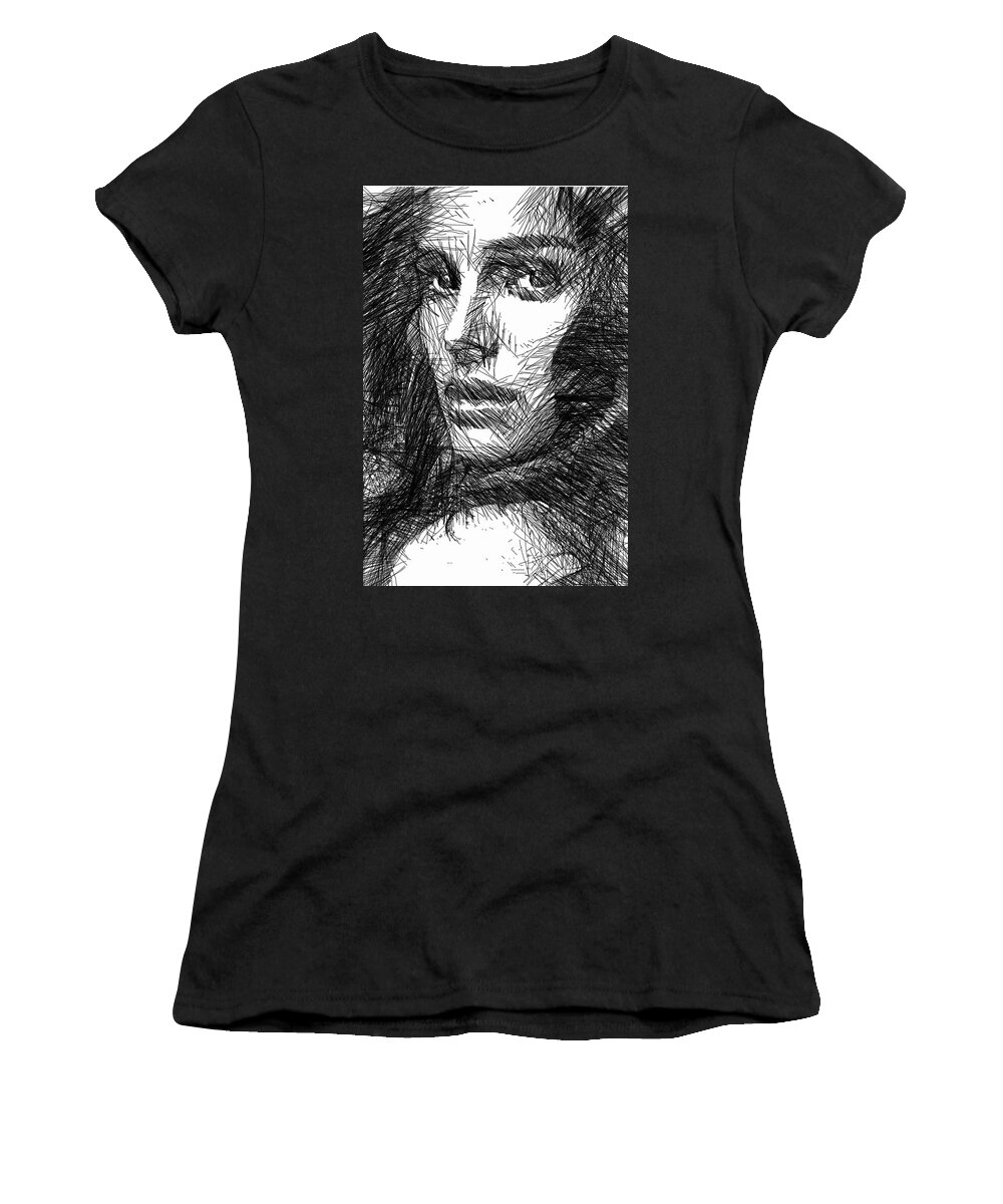 Art Women's T-Shirt featuring the digital art Facial Expressions #1 by Rafael Salazar