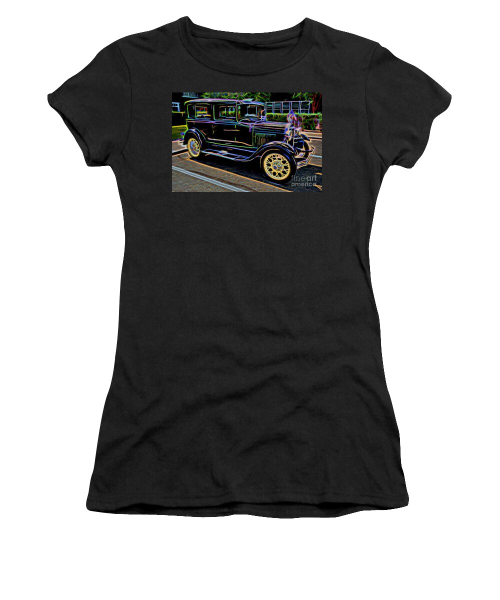 Ford Women's T-Shirt featuring the photograph 1929 Ford Model A - Antique Car by Gary Whitton